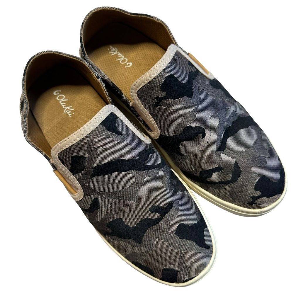 Olukai Women's Pehuea Pa'i Slip-On Sneakers Soft Pink/Ke Au Camo Size 7.5